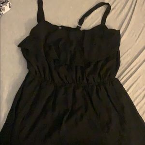 Knee length black dress